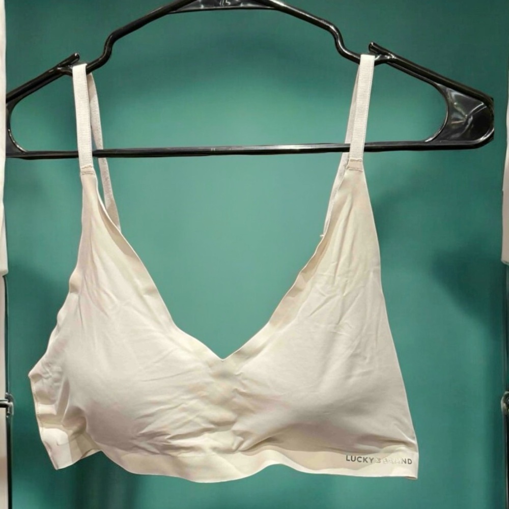 Lucky Brand Women's White Bralette LARGE